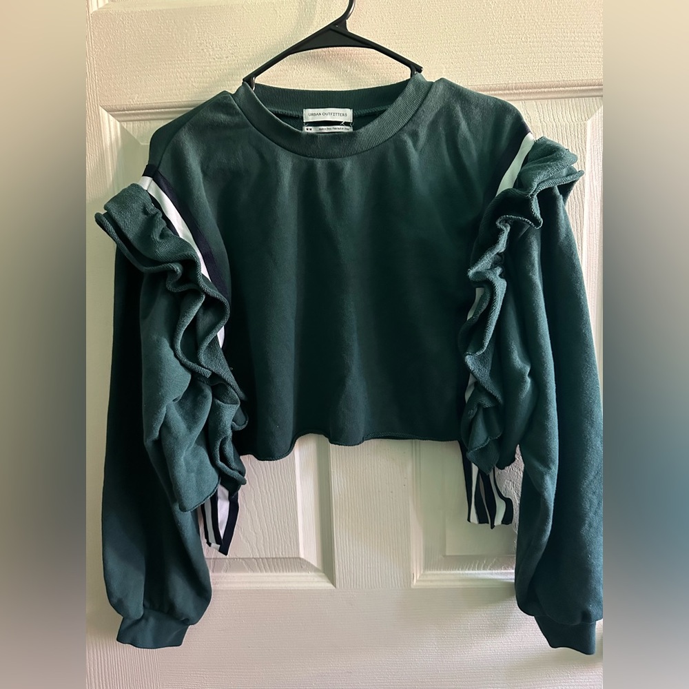 Green Ruffle Sweater - Picture 7 of 10